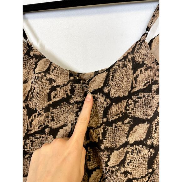 ASTR THE LABEL Darla Cowl Neck Snake Print Cami Tank Top Brown Size S - Picture 11 of 12
